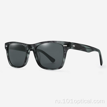 Прямоугольные мужские солнцезащитные очки из ацетата